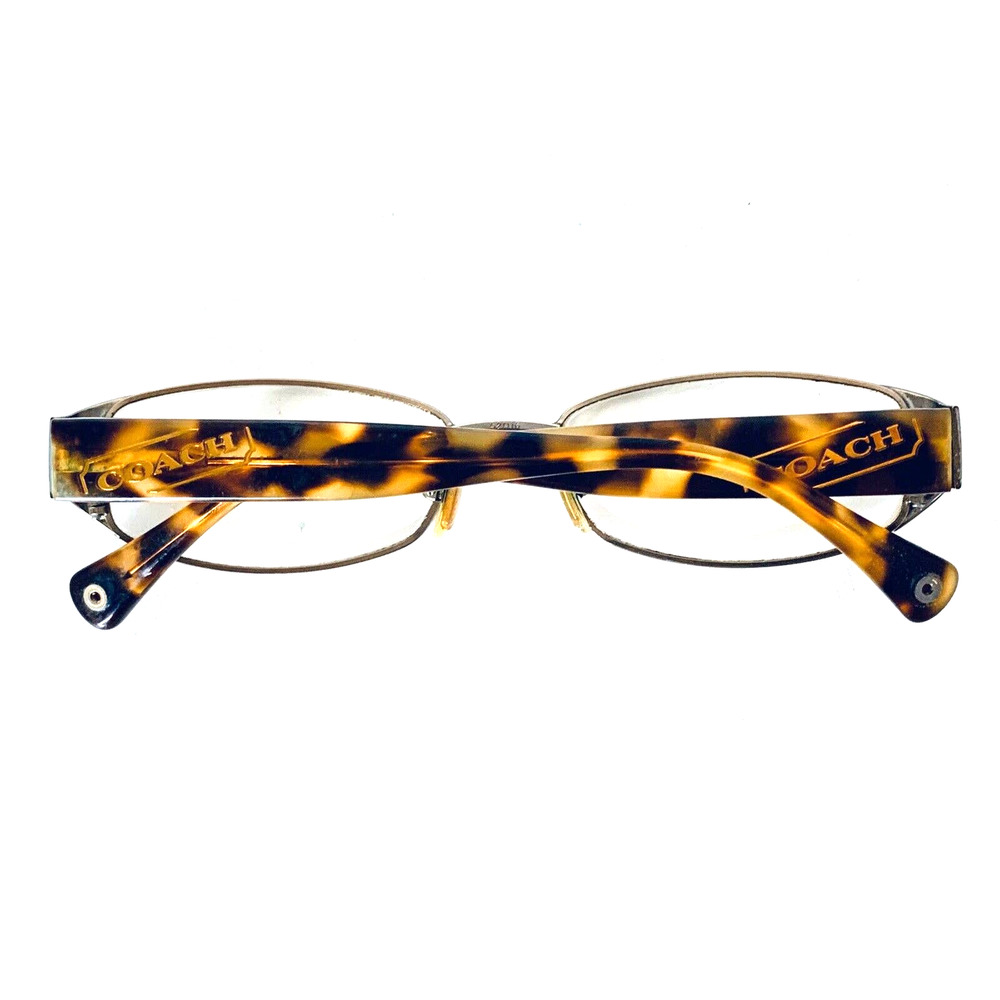 Coach Gold Rectangular Frame Glasses - image 7
